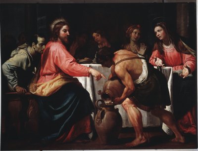 Brylluppet i Cana (olie på lærred af Bernardo Strozzi