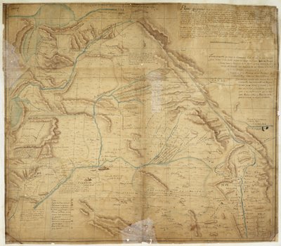 Kort over den største del af New Mexico og en del af Upper California af Bernardo de Miera y Pacheco