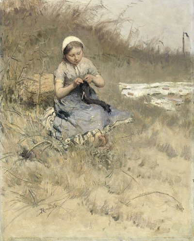 Pige strikning af Bernardus Johannes Blommers