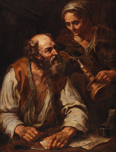 Forsegling af et brev (Allegori på ild) af Bernhard Keil