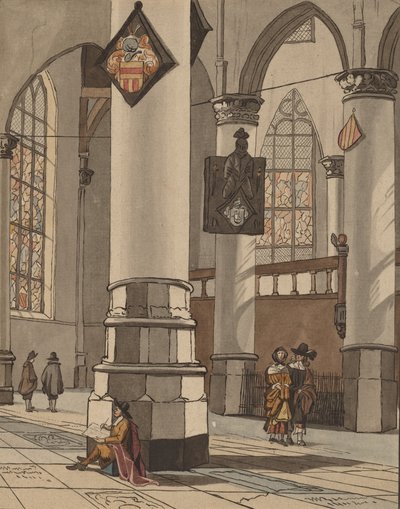 Kirkens interiør, 1774. af Bernhard Schreuder