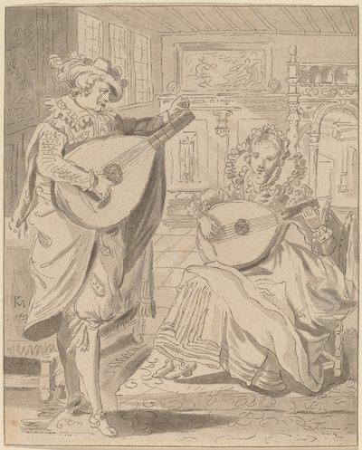 Musical Company, 1772, udgivet 1774. af Bernhard Schreuder