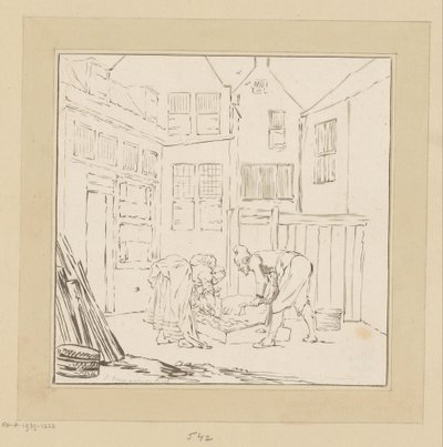 Svineslagtning af Bernhard Schreuder