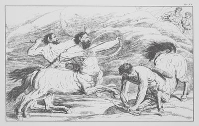 Dantes Guddommelige Komedie, Inferno (Helvede), planche XX (litografi) af Bernhard Schuler