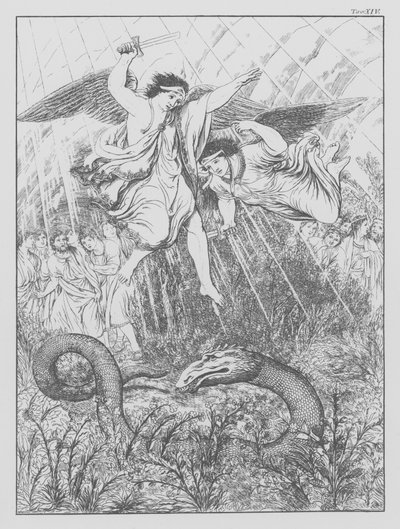 Dantes guddommelige komedie, Purgatorio (Skærsilden), plade XIV (litografi) af Bernhard Schuler