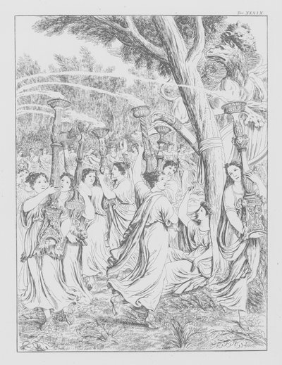 Dantes guddommelige komedie, Purgatorio (Skærsilden), plade XXXIX (litografi) af Bernhard Schuler