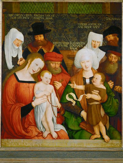 Die Heilige Sippe (maleri på træ) af Bernhard Strigel