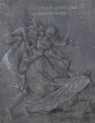 Par kærester med Djævelen og Amor, 1503 af Bernhard Strigel