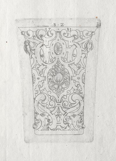 Ornamental bægerglas, 1581. af Bernhard Zan