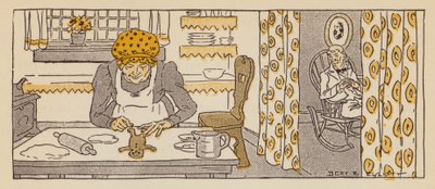 Gingerbread Man, en fortælling fra New England (farve litho) af Bert Elliott