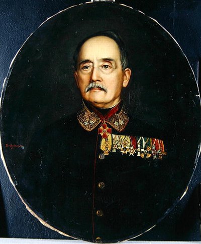 Portræt af Friedrich Wilhelm Ferdinand Ritter von Breithaupt, ca. 1870 (olie på lærred) af Berta von Breithaupt