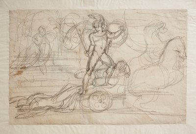 Achilleus følger Hektors krop efter sin vogn. Paolo og Francesca(), af Bertel Thorvaldsen