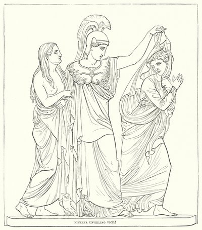 Minerva afslørende Vice af Bertel after Thorvaldsen