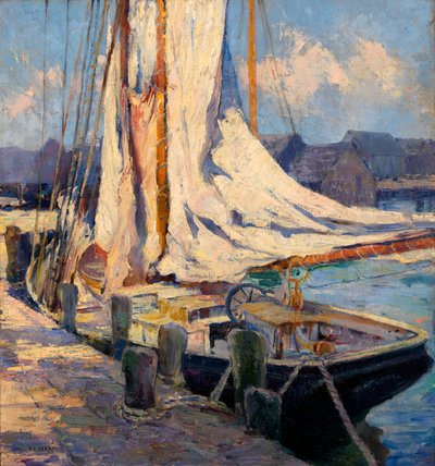 Wharf Scene, Gloucester. af Bertha Eversfield Perrie