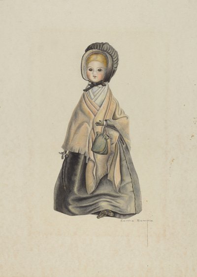 Quaker dukke af Bertha Semple