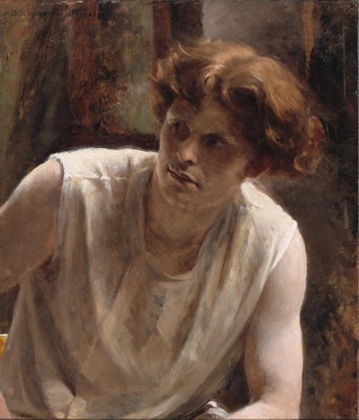 Undersøgelse af en kvindelig model af Bertha Wegmann