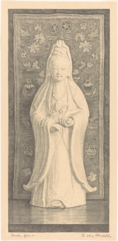 Kwan Yin (original titel på objekt) af Bertha van Hasselt (signed by artist)