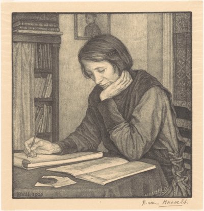 Portræt af Sanne Bruinier af Bertha van Hasselt (signed by artist)