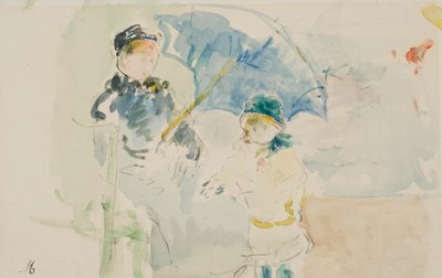 Ved stranden i Nice af Berthe Morisot