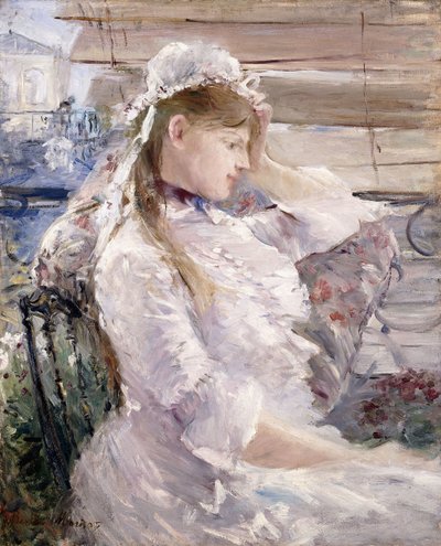 Behind the Blinds, 1879 af Berthe Morisot