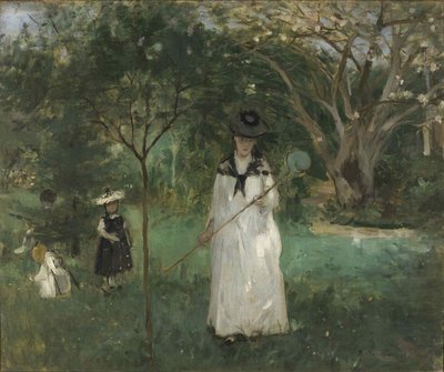 Sommerfuglejagten, 1874. af Berthe Morisot
