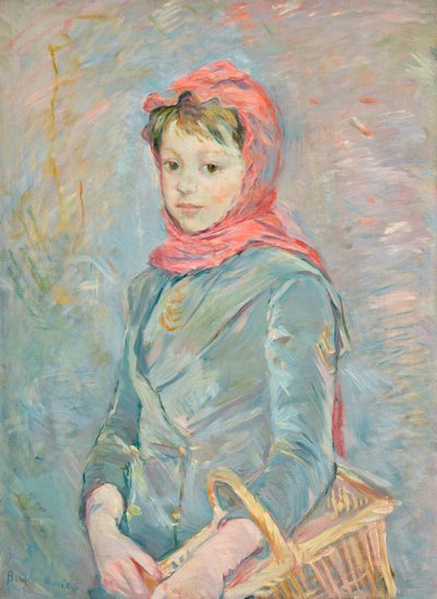 Fransk: Fillette portant un panier af Berthe Morisot