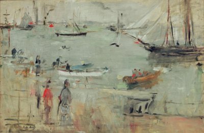 Hafenszene, Isle of Wight af Berthe Morisot