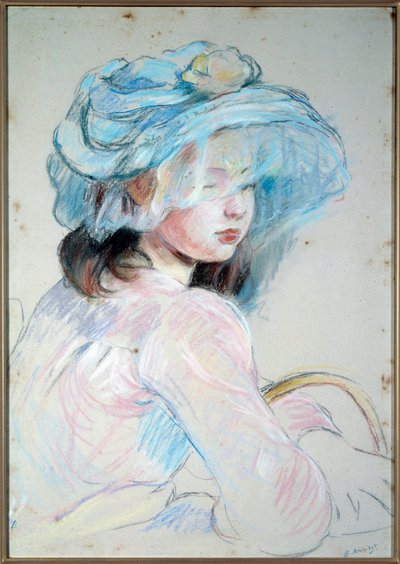 Lille pige med kurv af Berthe Morisot