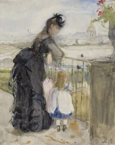 På altanen, 1871-72 af Berthe Morisot