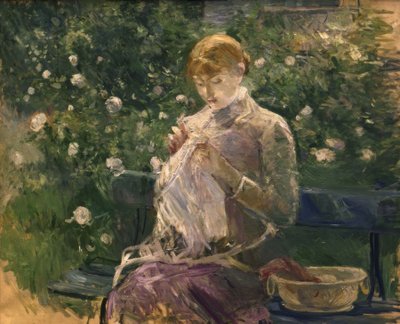 Pasiesyning i Bougivals Have – 1881 – 81 × 100 cm – olie på lærred af Berthe Morisot