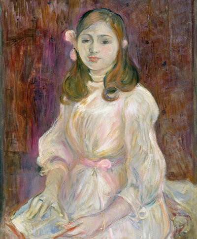 Portræt af Julie Manet (1878-1966) Holder en bog, 1889 af Berthe Morisot
