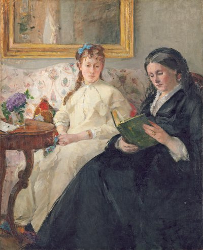 Portræt af kunstnerens mor og søster af Berthe Morisot