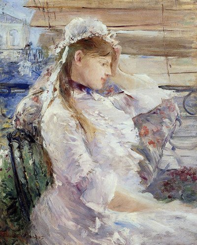 Profil af en siddende ung kvinde af Berthe Morisot