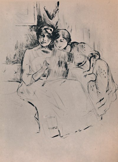 Tegnelektionen, ca. 1888-1890, 1946. af Berthe Morisot