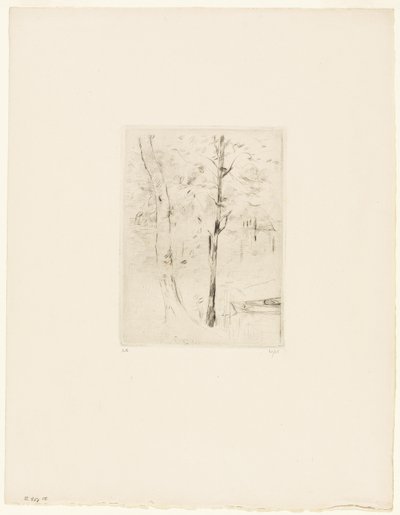 Søen i Bois de Boulogne af Berthe Morisot