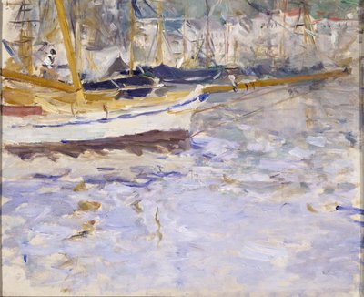 Havnen i Nice, vinter 1881?-82 (olie på lærred) af Berthe Morisot