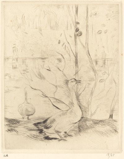 Gåtur i Boulougneskoven af Berthe Morisot