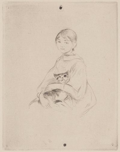Ung pige med kat (Julie Manet) af Berthe Morisot