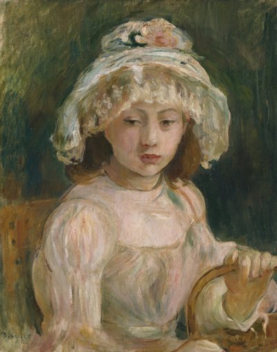 Ung pige med hat af Berthe Morisot