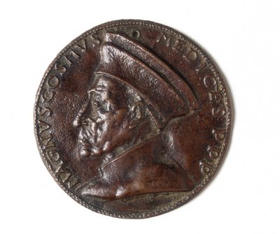 Medalje, der forestiller Cosimo il Grande: recto af Bertoldo di Giovanni
