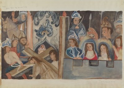 Korsets station nr. 7: Jesus falder anden gang, ca. 1936. af Beulah Bradleigh