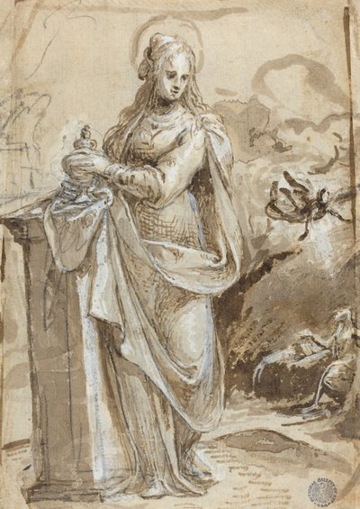 Mary Magdalene [verso] af Biagio Pupini
