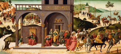 Historien om Josef, ca. 1485 (tempera og bladguld på panel) af Biagio d