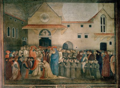 Indvielse af Sankt Egidio af pave Martin V af Bicci di Lorenzo