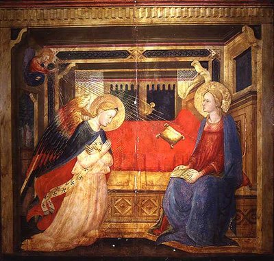 Bebudelsen (tempera på panel) af Bicci di Lorenzo