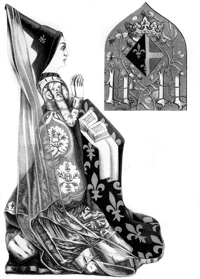 Charlotte af Savoyen 1441-1483, dronningekonsort af Ludvig XI af Frankrig, 1400-tallet 1849. af Bisson and Cottard