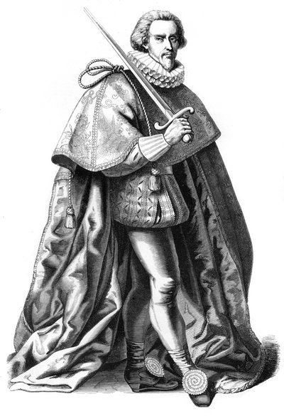 Storslået kostume af en øverstkommanderende for de franske hære, 1500-tallet 1849. af Bisson and Cottard