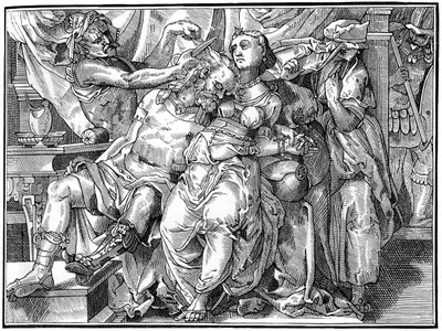 Samson og Delila, 1574 1849. af Bisson and Cottard