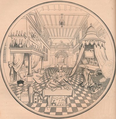 Alkymisten, 1500-tallet, 1849. af Bisson and Cottard