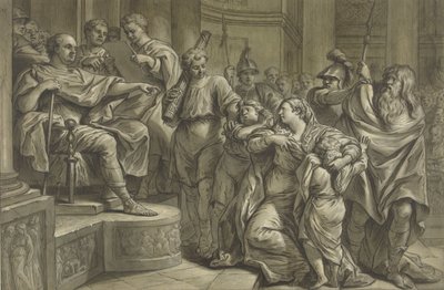 Eponina beder Vespasian om barmhjertighed for Sabinus af Blaise Nicolas Lesueur